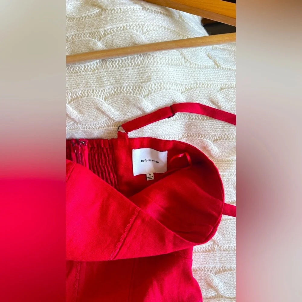 Reformation Red Midi Dress - Picture 10 of 13